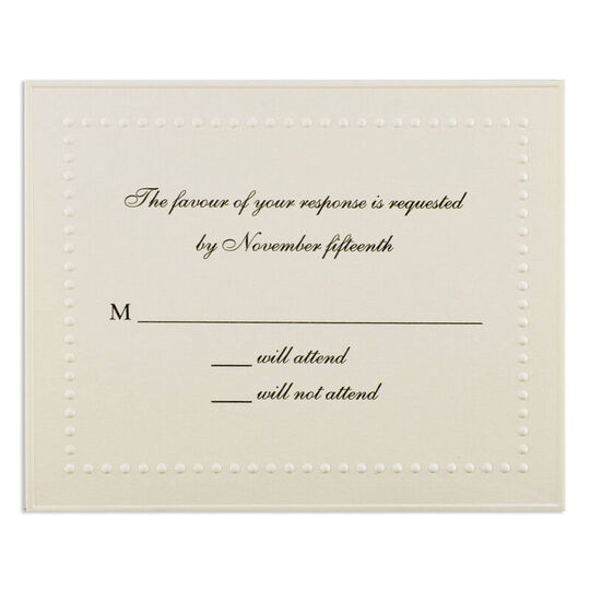 Embossed Dotted Border Response Cards